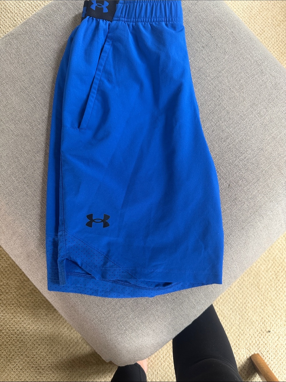Under Armour Royal Blue Men's Athletic Shorts with Black Logo